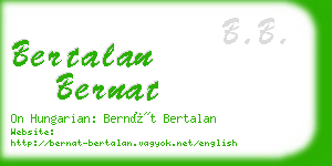 bertalan bernat business card